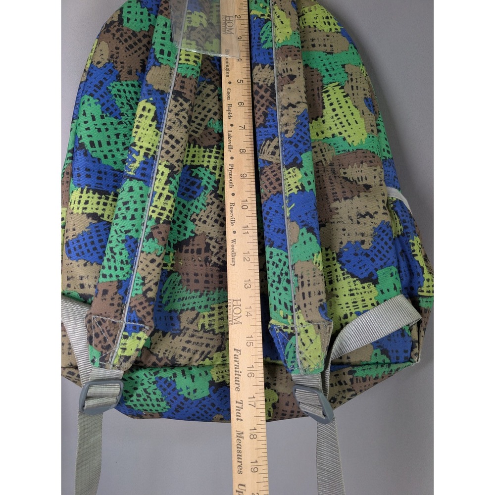 LL Bean BackPack 24L Green Blue Pixel Camo Reflective School Bag - Picture 10 of 12